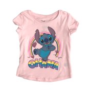 Jumping Beans Disney Lilo & Stitch Toddler Girls Short Pink Tee T-Shirt