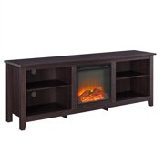 Woven Paths Open Storage Fireplace TV Stand for TVs up to 80", Multiple Finishes