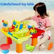 Kids Sand and Water Table, Toddler Activity Table Sandbox Toy Sensory Table Outdoor Toy Beach Play Table for Kids Toddlers Children