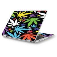 Skin Decal for Asus Chromebook 12.5" Flip C302CA Laptop Vinyl Wrap / Colorful Weed Leaves Leaf
