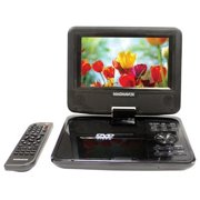 Magnavox 7" Portable DVD Player CD player With TFT Swivel Screen, Stereo Speakers, Rechargeable Battery, Car Adapter, Headphone Jack, Remote Control - Black
