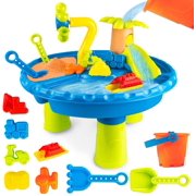 Beach Toys Sand Toys Set, Sand and Water Table Sand Molds Beach Tool Kit,17.9 ''x 17.9 ''x 15.7 '' Toddler Toys Sand Playset Sensory Table Toy for Kids Boys Girls Age 1 2 3 Year Old