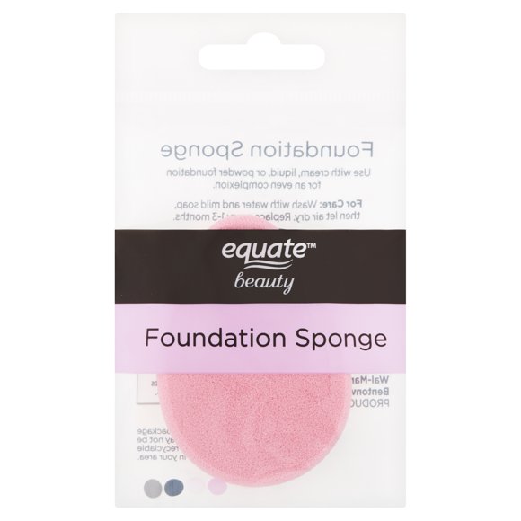 Equate Beauty Foundation Makeup Blending Single Sponge for Face, Pink, 1 Count