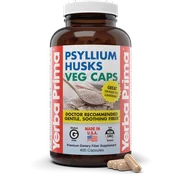 Yerba Prima Psyllium Husks Veg Caps, 400 Capsules (625mg) - Colon Cleanser, Daily Fiber Supplement