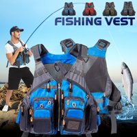 Outdoor Fishing Vest with Multi-Pockets, Breathable Mesh Fishing Vest Waistcoat Utility Vest, Unpadded