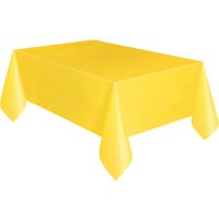 Yellow Plastic Party Tablecloth, 108 x 54in