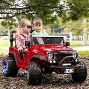 Trail Explorer Kids Ride On Truck With Parental Control Remote, LED Foam Wheels, MP3 + Wireless Music Streaming, Vegan Leather Seats