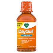 Vicks DayQuil Daytime Cold and Flu Liquid Medicine, 12 fl oz