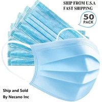 50Pcs Disposable 3-Layer Breathable Disposable Earloop Face Mask(General Use) By Necano