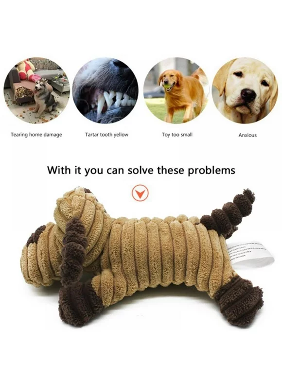 Dog Squeaky Toys, Pet Toys Dog Toy Animals Dog Plush Toy Dog Chew Toy for Small Medium Large Dogs Squeeky Doggie Toys Puppy Toys Squeak