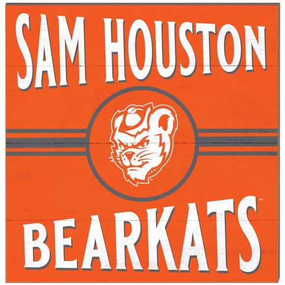Sam Houston State Bearkats 10'' x 10'' Retro Team Plaque