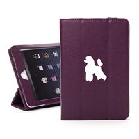 Leather Magnetic Smart Case Cover Stand for Apple iPad Poodle (for iPad Air 2, Purple)