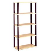 Open 5-Shelf Standard Bookcase, Multiple Finishes