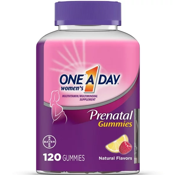 One A Day Prenatal Multivitamin Prenatal Gummy Vitamins, 120 Count