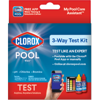 Clorox Pool&Spa 3-Way Test Kit, Reagent Testing Kit For Swimming Pool Use