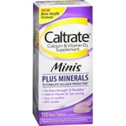 Caltrate Calcium & Vitamin D3 Supplement Plus Minerals Mini Tablets, 150 ea