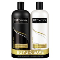 TRESemm Moisture Rich Moisturizing Shampoo and Conditioner Professional Quality Salon-Healthy Look And Shine Moisture Rich Formulated With Vitamin E And Biotin for Dry Hair 28 oz 2 Count