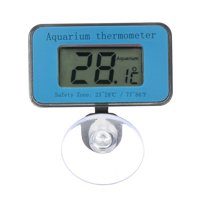 Digital LCD Aquarium Thermometer with Suction Cup Waterproof Mini Indoor Fish Tank Thermometer Temperature Measurement Display Aquarium Accessories