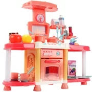 DIY ABS Kitchen Pretend Toy Kitchen Play Simulation Model Set Educational Toys Gift for Children Kids Girls