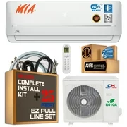 Cooper&Hunter MIA 12000 BTU 17.2 SEER Ductless Mini Split +Heat Pump WIFFI Ready 25 FT Kit