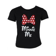 Disney Girls Minnie Mouse Glitter Bow Tee Shirt