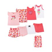 Little Star Organic Baby Toddler Girl Mix & Match Outfits Star-Pack, 8pc Gift Bag Set