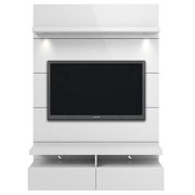 Wall Mounted Theater Center and Panel in White Gloss Finish