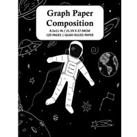 Graph Paper Composition Notebook : Quad Ruled 4x4 Grid Paper for Math & Science Students, School, College, Teachers - 4 Squares Per Inch, 120 Squared Sheets for Graphing ( Large, 8.5 x 11 ) (Paperback)