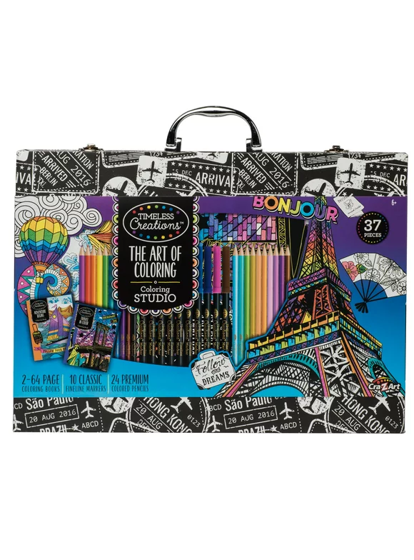 Cra-Z-Art Timeless Creations Multicolor Adult Coloring Drawing Set