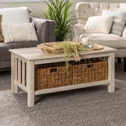 Traditional Storage Coffee Table with Totes by Manor Park - Multiple Finishes