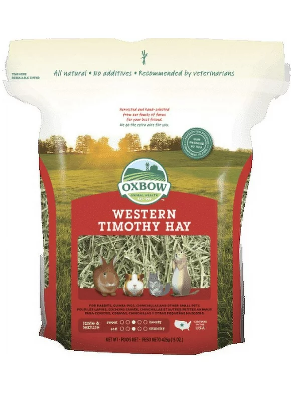 Oxbow Pet Products Western Timothy Hay Small Animal Food, 40 oz.