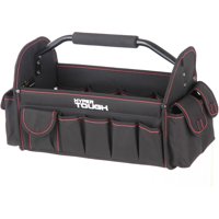 Hyper Tough 16 inch Open Top Tote Polyester Tool Bag with Soft Grip Handle TT30126D
