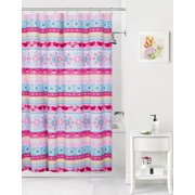 Folkloric Stripe Polyester Shower Curtain, Multicolored, 70" x 72", Mainstays Kids
