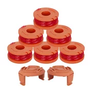 6 Pcs Edger Spools Replacement with Spool Cover for Worx WG180 WG163 WA0010 Weed Wacker Eater String;6 Pcs Edger Spools Replacement for Worx WG180 Weed Wacker Eater String