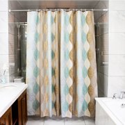 Tayyakoushi Natural Waterproof  Forest Bathroom Shower Curtain - Beige and Coffee Mildew proof Polyester Fabric Kids Bathroom Curtain 72 X 72''