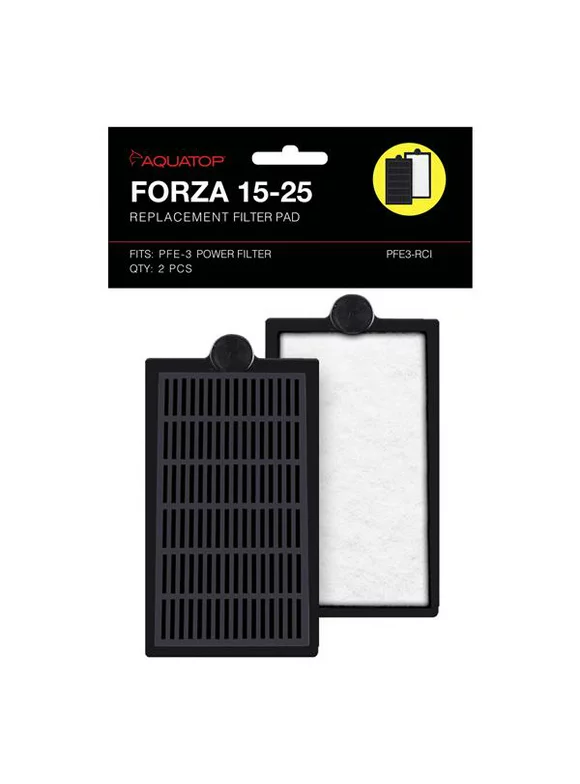 Aquatop PFE3-RCI FORZA Replacement Filter Insert with Activated Carbon for PFE-3, 2-Pack