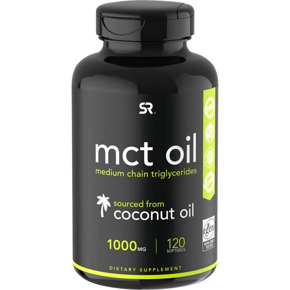 Sports Research MCT Oil 1000mg, 120 Softgels