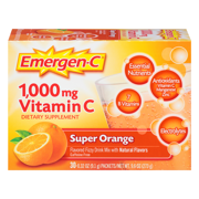 Emergen-c drink mix, super orange 1000mg packets, 30ct