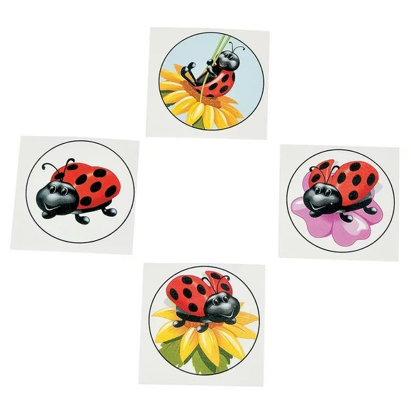 Ladybug Tattoos (72 Pcs) - Apparel Accessories - 72 Pieces