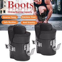 2PCS/SET  Black Inversion Anti Gravity Boots, Sit Up Hang Up Boots with Hooks, Abs Core Strength Training Abdominal Exercise, Home Gym Equipment
