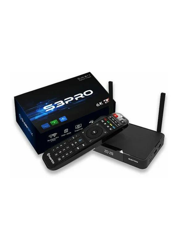 Superbox S3 Pro Media Player 6K Android 9.0 TV Dual-Band WiFi 2.4G/5G Compatible