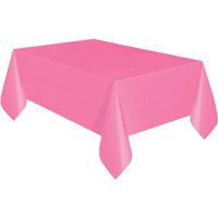 Hot Pink Plastic Party Tablecloth, 108 x 54in