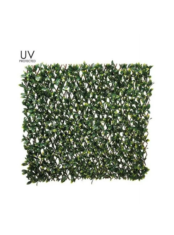 Allstate Floral & Craft  78.7 x 39.3 in. UV-Resistant Outdoor Artificial Laurel Leaf Trellis Mat - Green