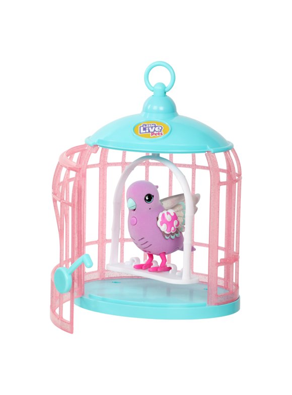 Little Live Pets, Lil' Bird & Bird Cage: Polly Pearl, Pet, Playset, Interactive Toys, Ages 5+