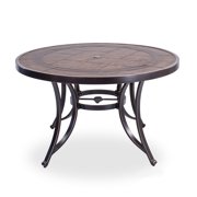 48" Round Dining Table Waterproof Rustproof Outdoor Patio Garden Backyard Furniture