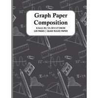 Graph Paper Composition Notebook : Quad Ruled 4x4 Grid Paper for Math & Science Students, School, College, Teachers - 4 Squares Per Inch, 120 Squared Sheets for Graphing ( Large, 8.5 x 11 ) - Paperback (Paperback)