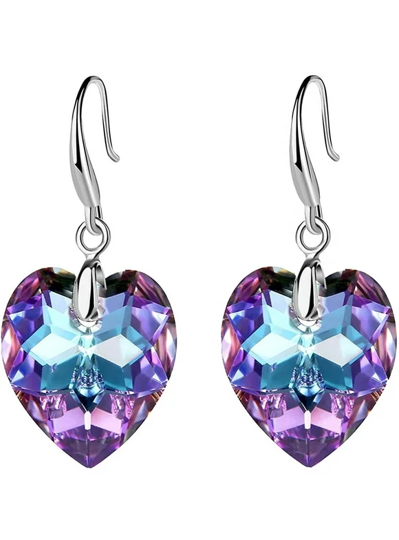 Toyfunny Women Fashion Drop Earrings Jewelry Heart Dangle Hook Earrings