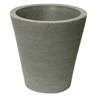 Algreen Olympus Planter, Self-Watering Planter, 26-In. Height by 26-In., Coarse Ribbed Texture, Charcoalstone