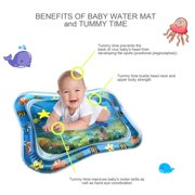 Baby Water Play Mat, Inflatable Tummy Time Premium Water Mat, Infant Baby Toys & Toddlers Fun Activity Play Center for Boy & Girl Growth Brain Development BPA-Free Baby Toys Age 3M+ (25.6 x 19.7in)