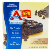 Atkins Advantage Bar - Triple Chocolate - Box of 5 - 1.4 oz